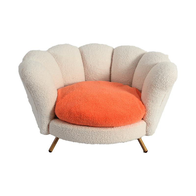 White lamb flowered sofa LT-U6036