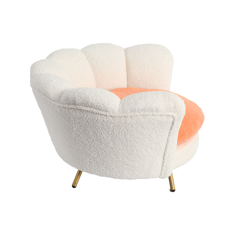 White lamb flowered sofa LT-U6036